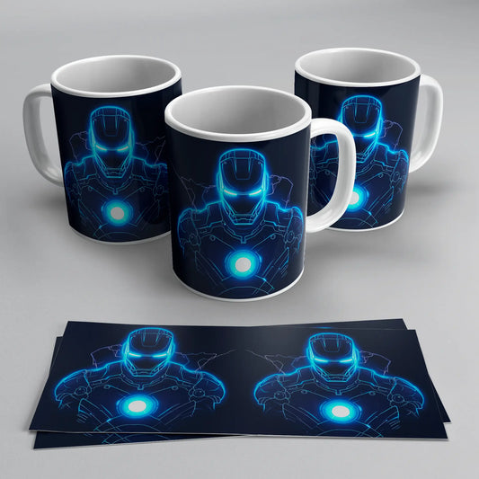 Tazas de Iron Man Neón TAZAMAGICA