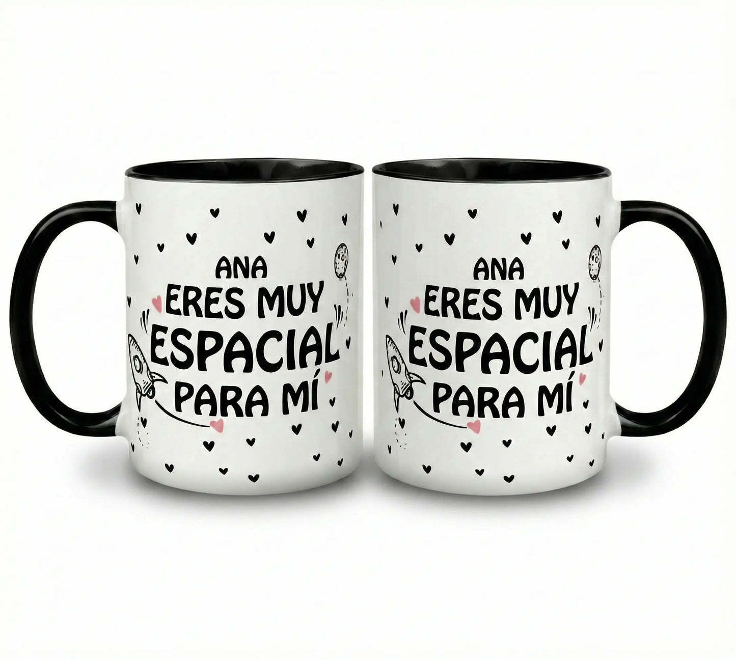 Taza Personalizada - Diseño Romántico "Eres Muy Espacial" TAZAMAGICA