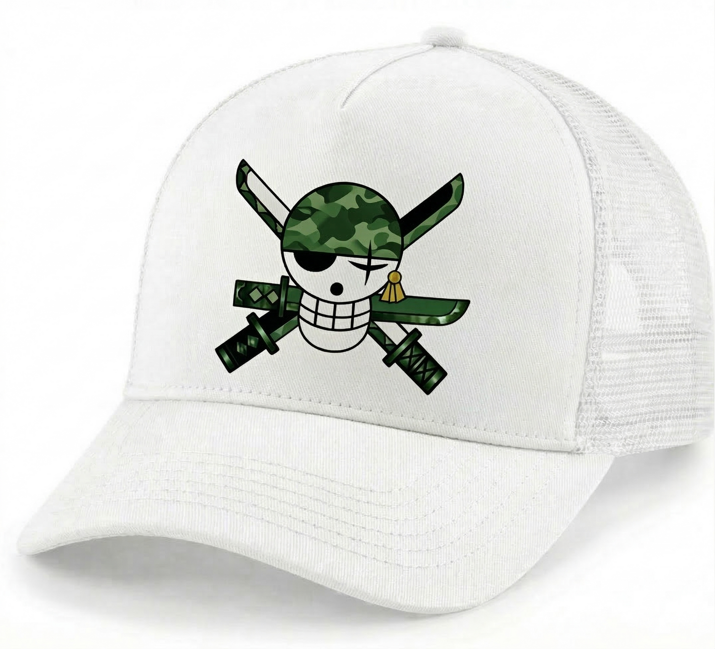 Gorra Zoro One Piece Trucker - Jolly Roger Camuflaje | AnimeWear