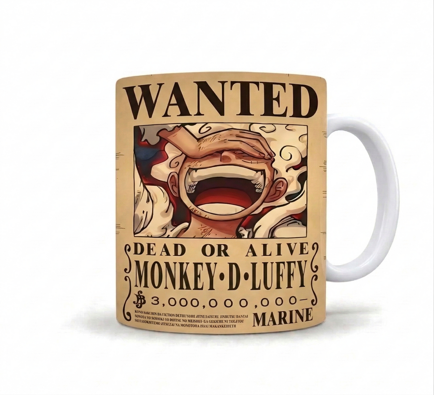 Taza Wanted Luffy Gear 5 One Piece