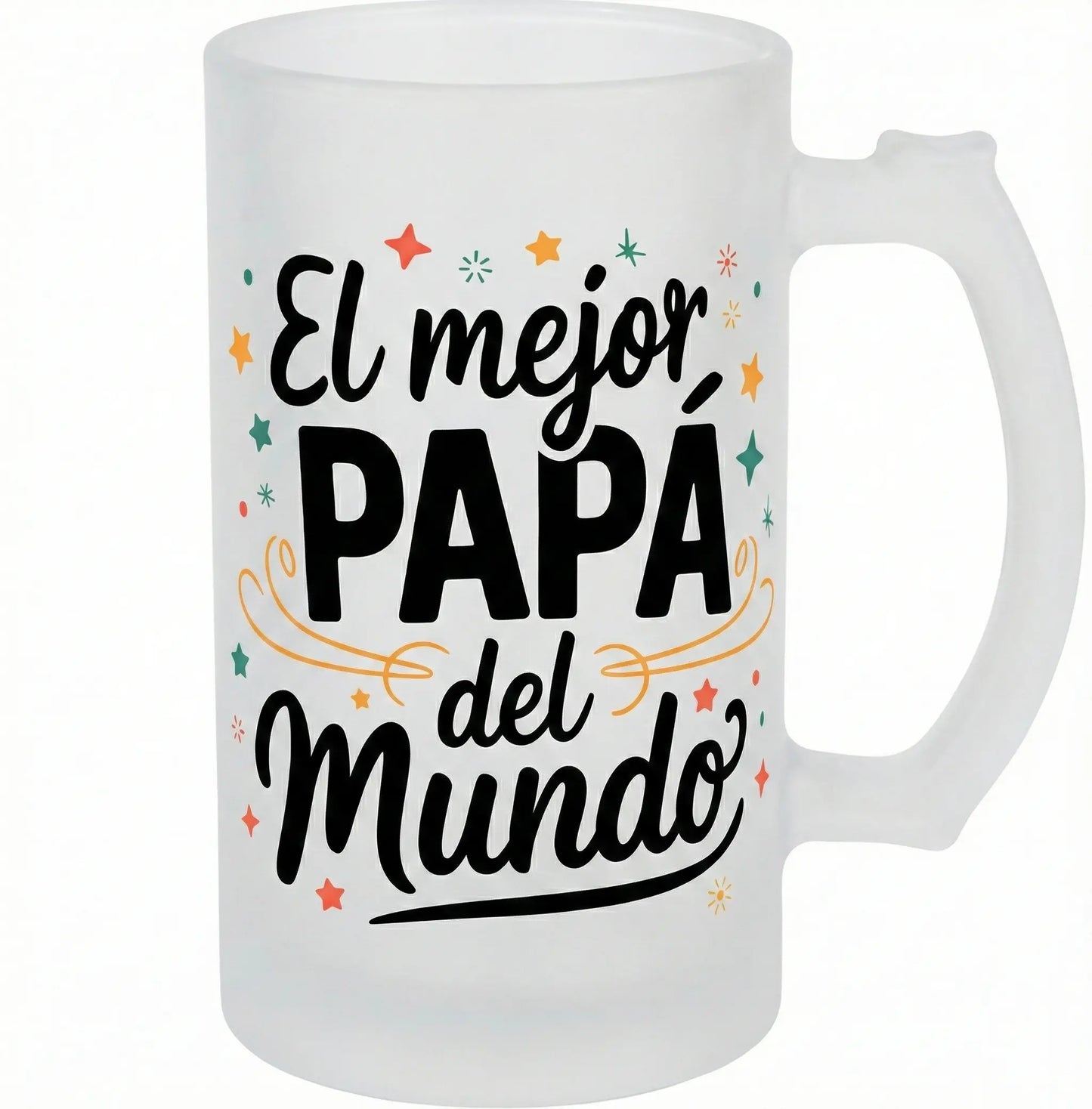 Jarra de Cerveza Esmerilada - El Mejor Papá del Mundo TAZAMAGICA