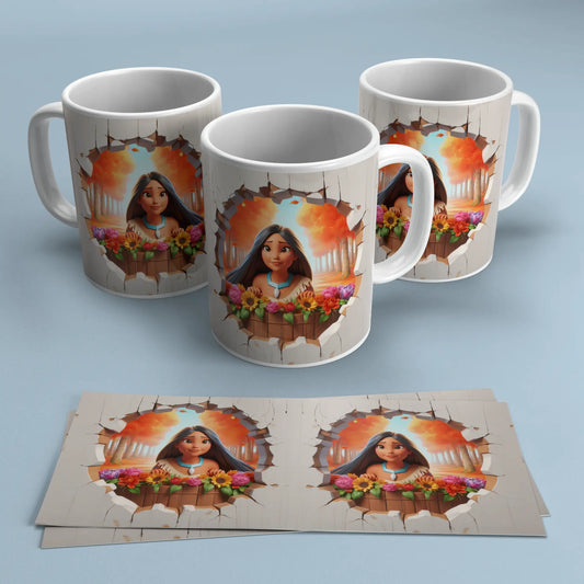 Taza princesa Pocahontas TAZAMAGICA