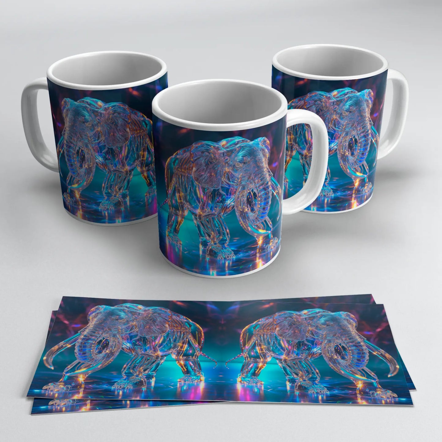 Tazas de Animales Holográficos – Elefante TAZAMAGICA