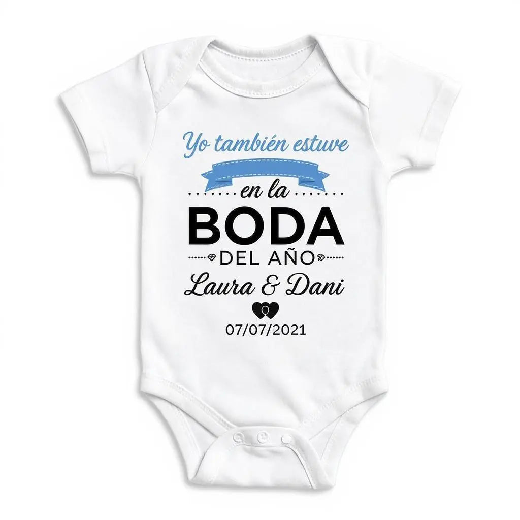 Body Personalizado Bebé - Recuerdo "La Boda del Año" TAZAMAGICA