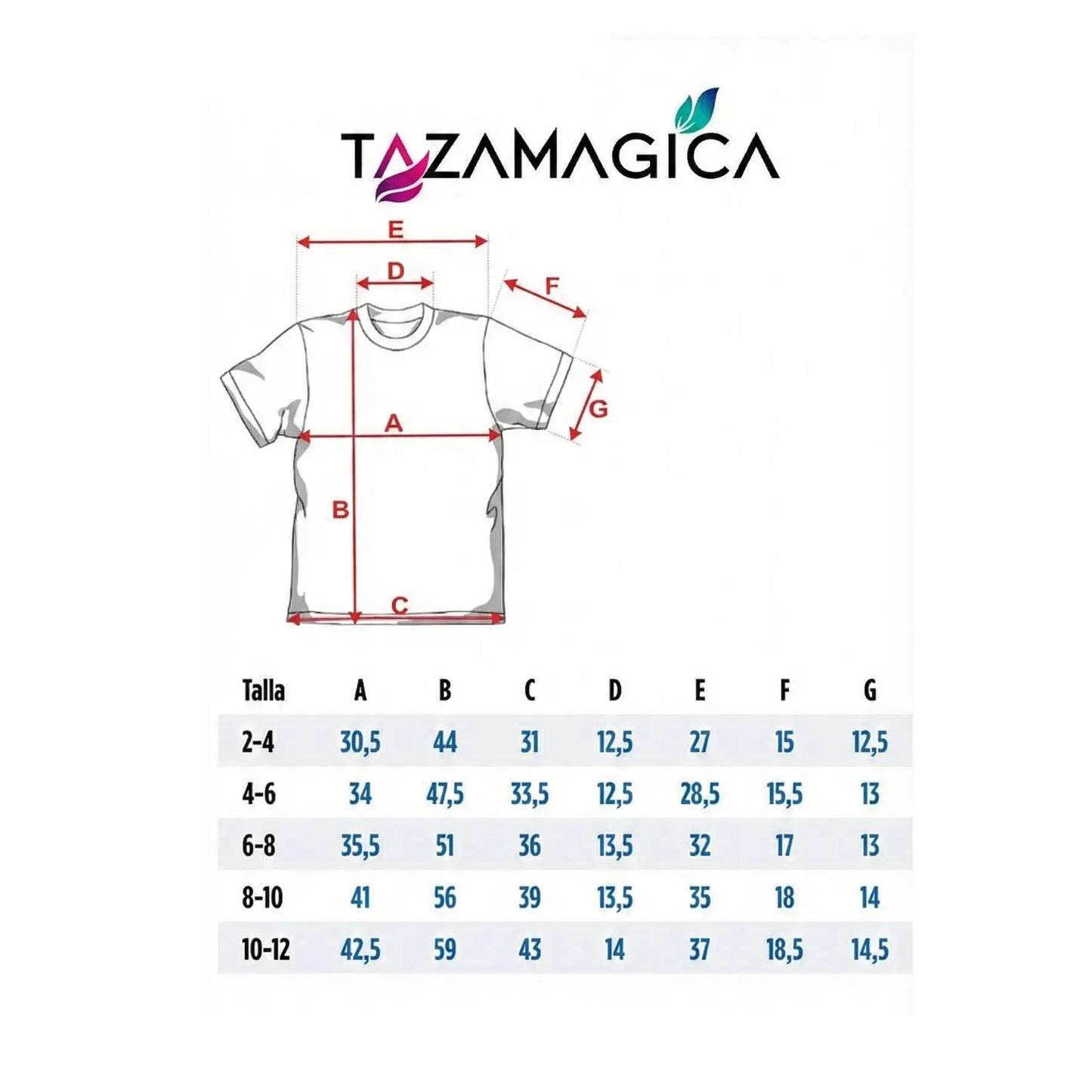 Camiseta Niños Sublimable - Tacto Algodón Premium 190g TAZAMAGICA