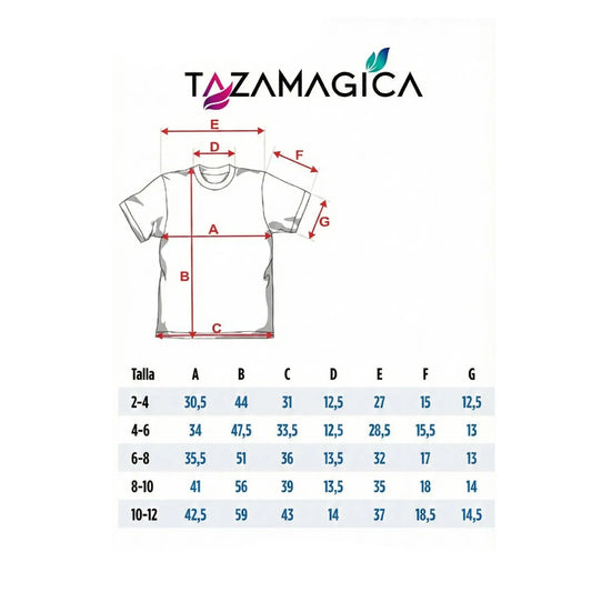 Camiseta Niños Sublimable - Tacto Algodón Premium 190g TAZAMAGICA