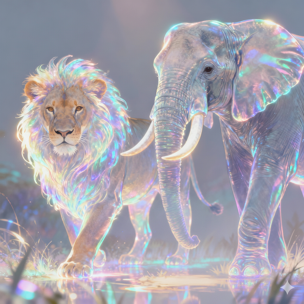 Tazas Animales Holográficos (León, Elefante, Marmota)