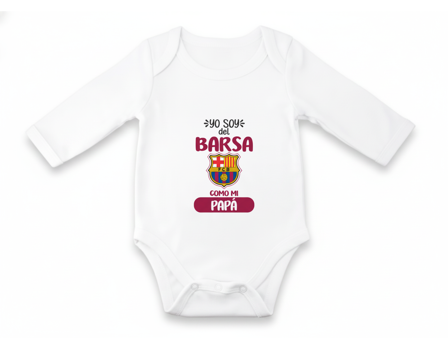 Body Bebé personalizado de Tu Equipo - Manga Larga