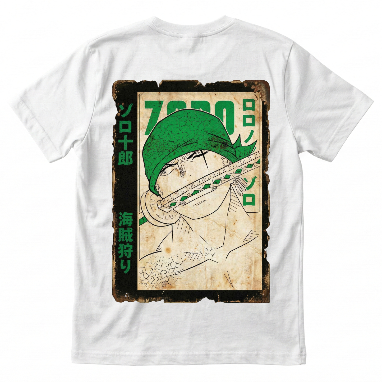 Camiseta Roronoa Zoro Cartón Oxidado One Piece