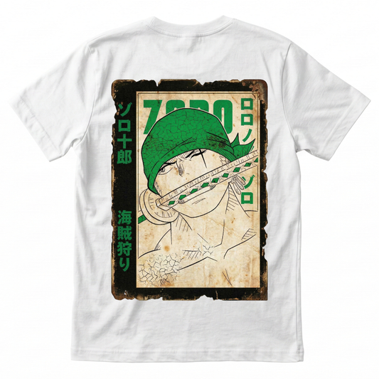 Camiseta Roronoa Zoro Cartón Oxidado One Piece