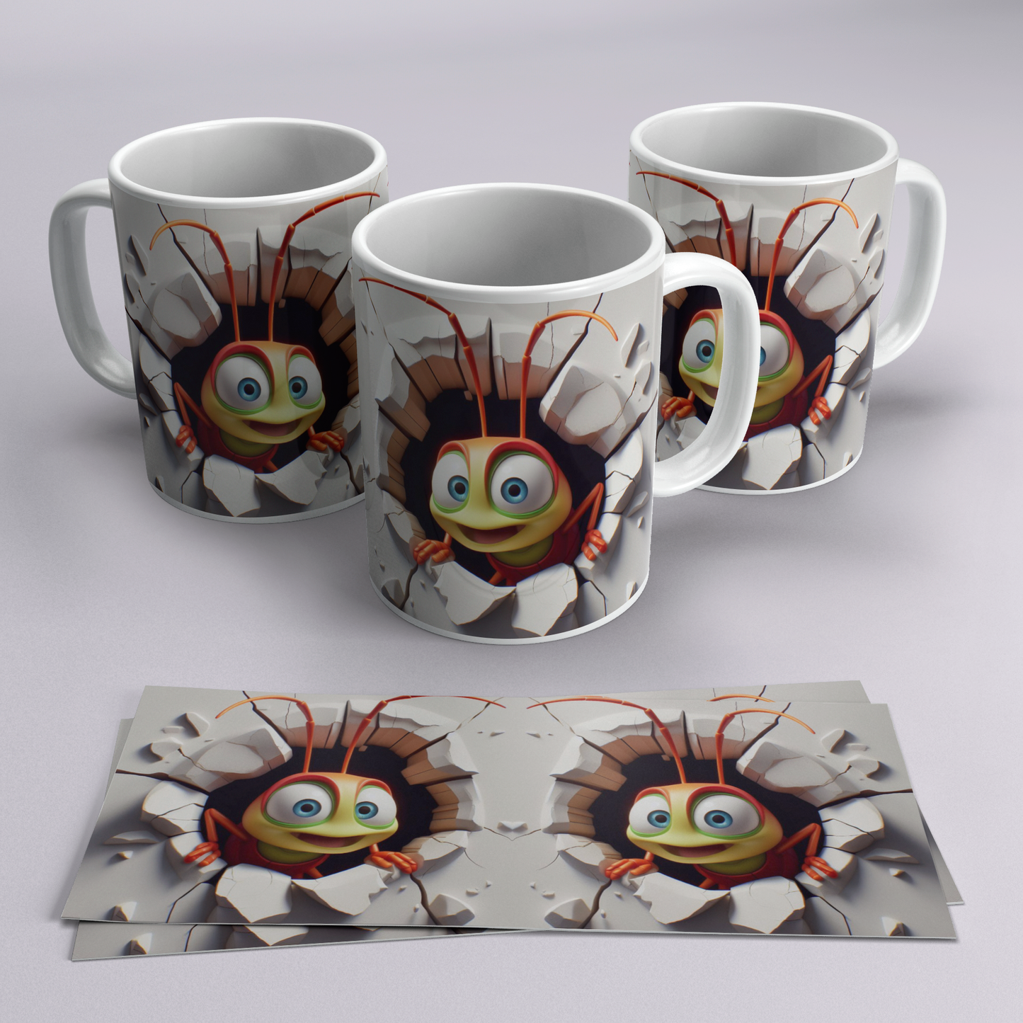 Colección Tazas 3D Efecto Roto | Regalos Frikis Originales