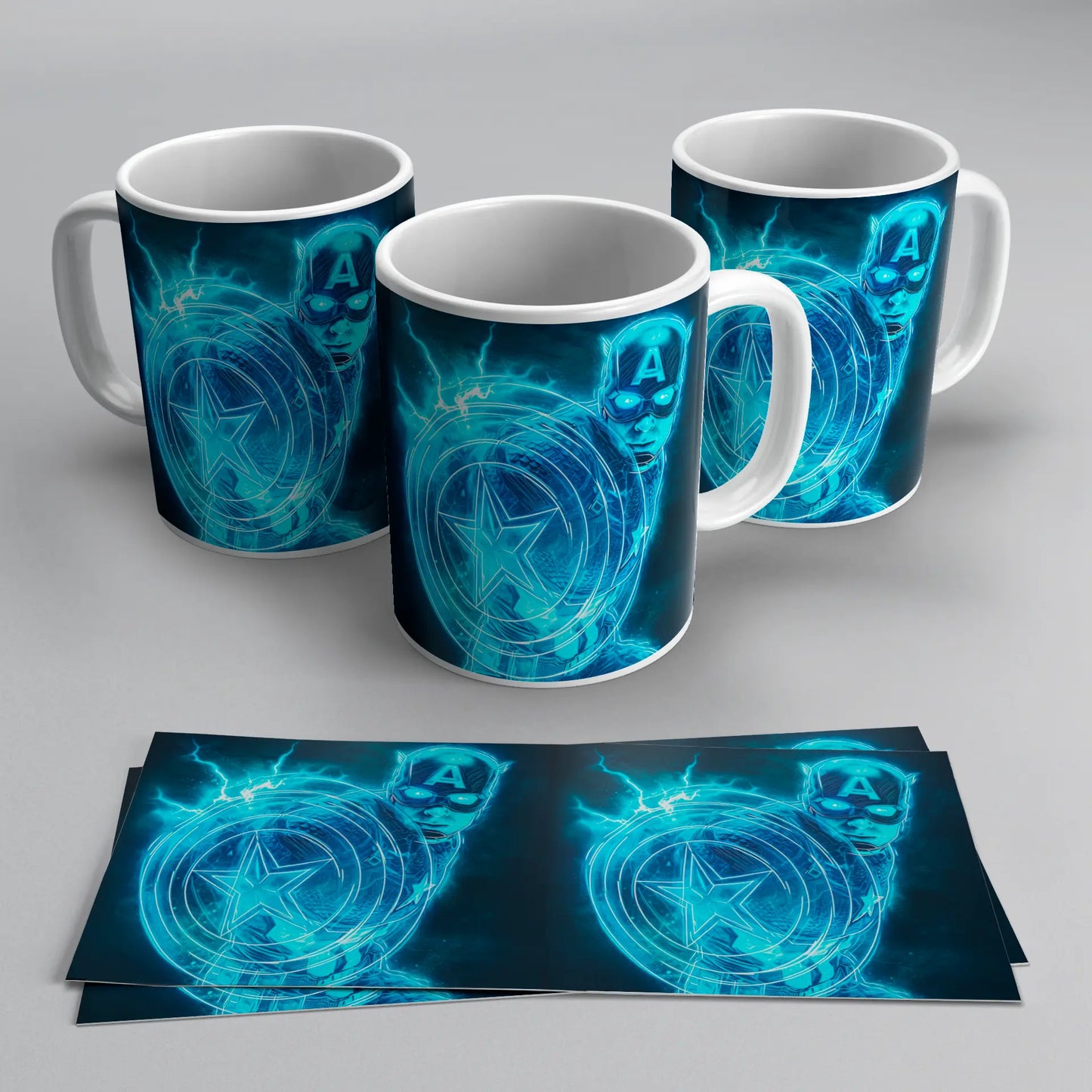 Tazas Capitán América Neón TAZAMAGICA