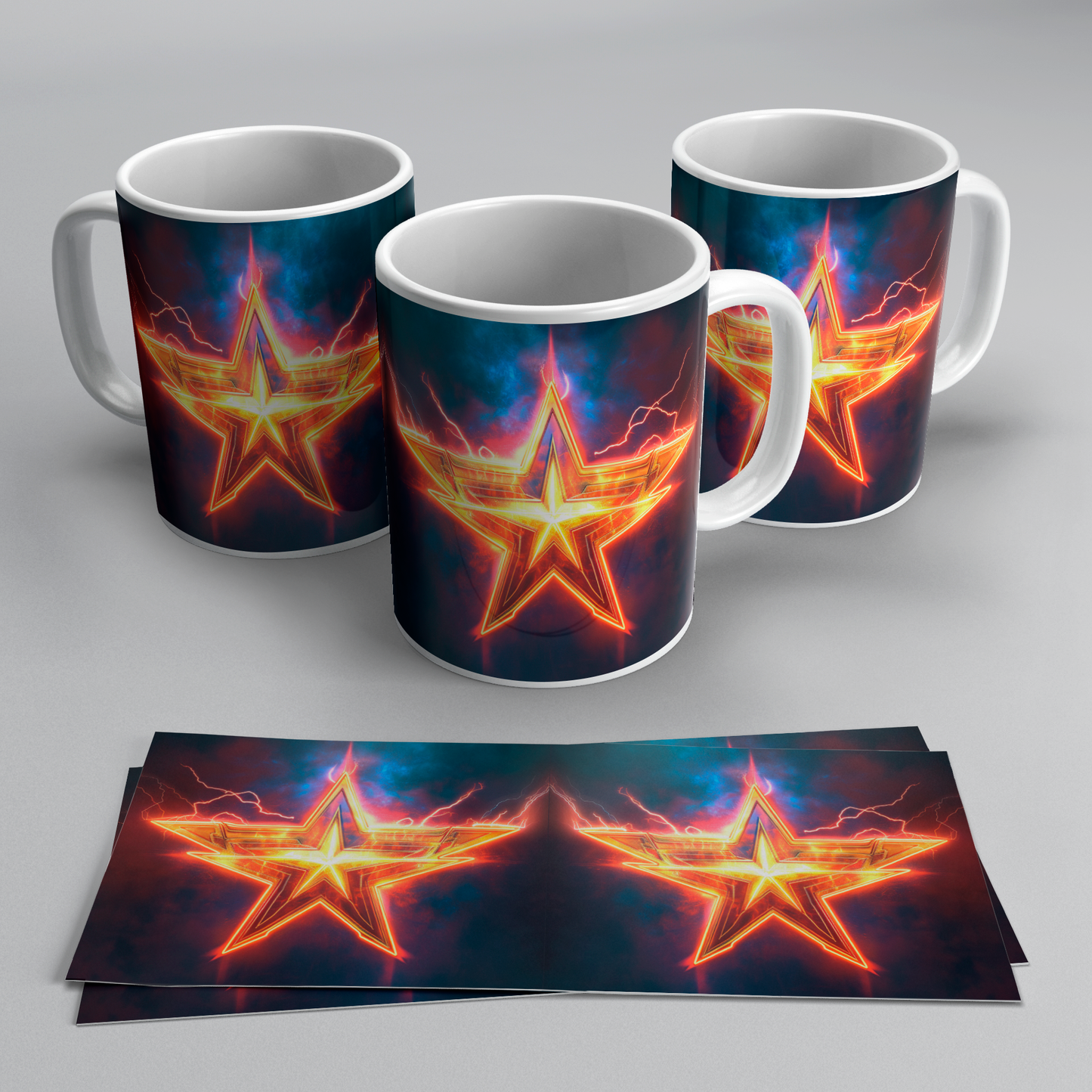 Taza Capitana Marvel Neón