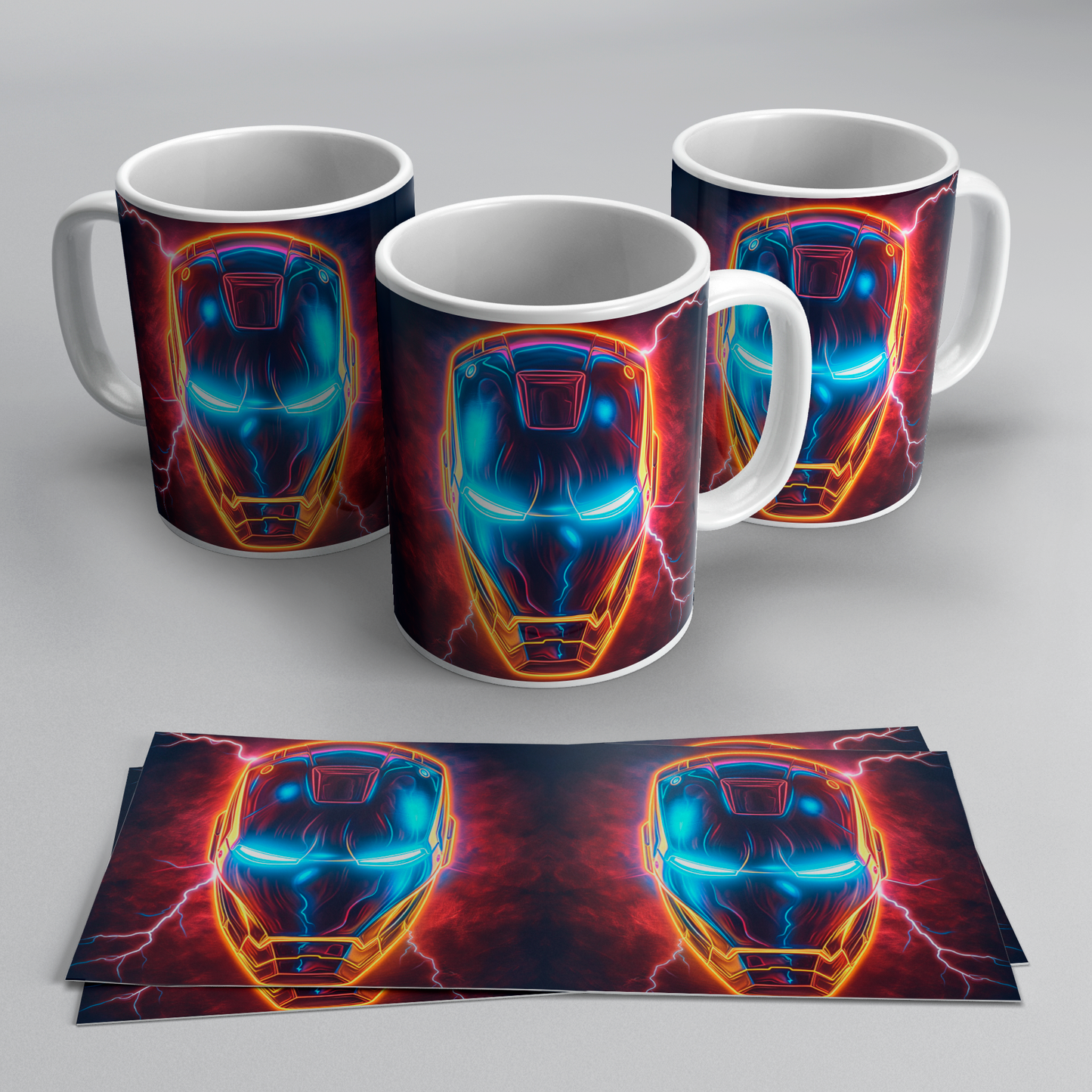 Tazas de Iron Man Neón