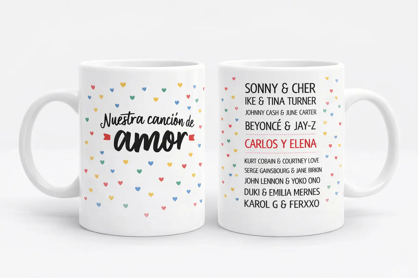 Taza Personalizada - Parejas Famosas de la Música TAZAMAGICA