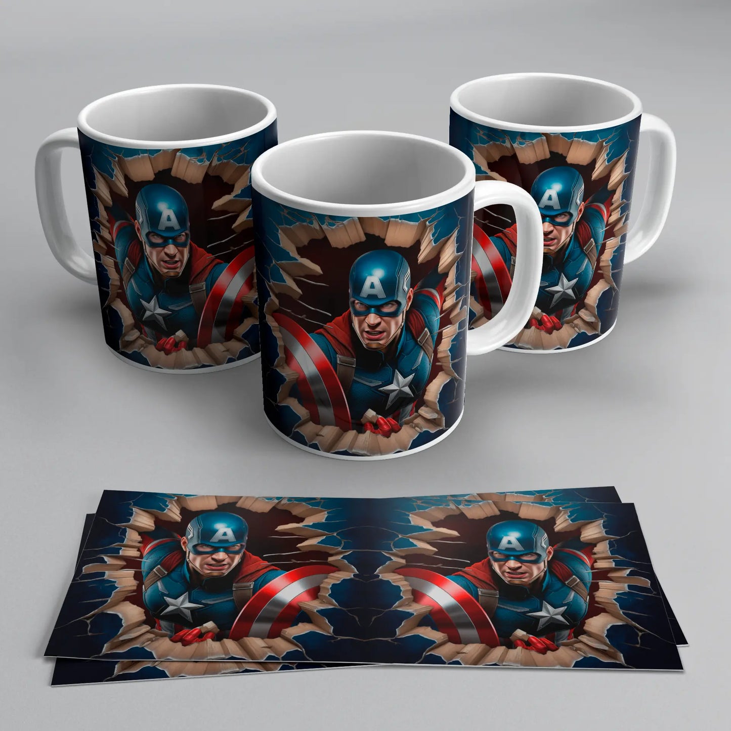 Tazas Capitán América Neón TAZAMAGICA