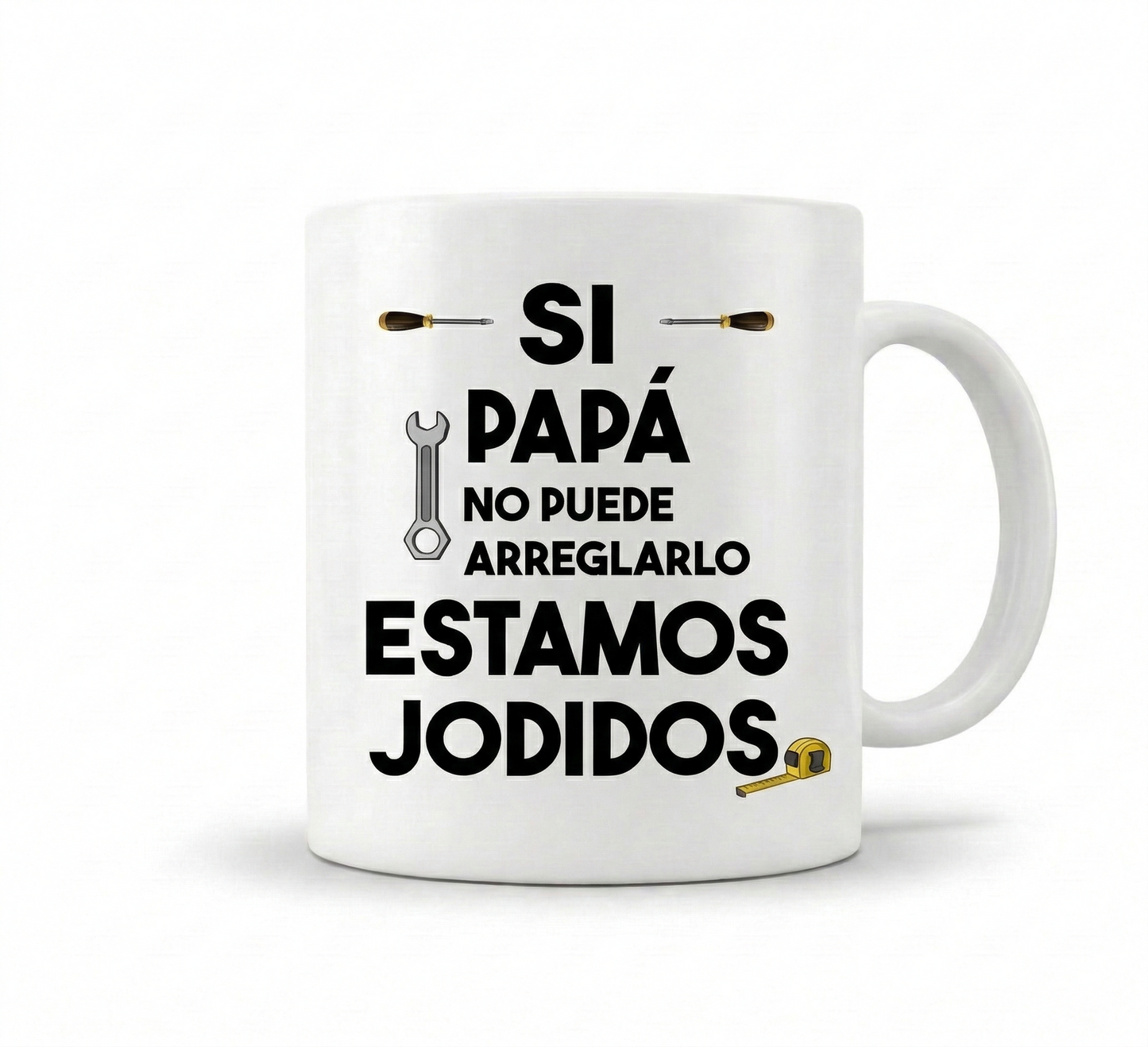 Taza de Cerámica - Regalo Divertido para Papá "Si Papá No Puede Arreglarlo"