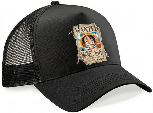 Gorra Trucker Luffy Wanted One Piece