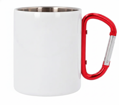 Taza de Acero Inoxidable Mosquetón - Estilo Camping Aventura