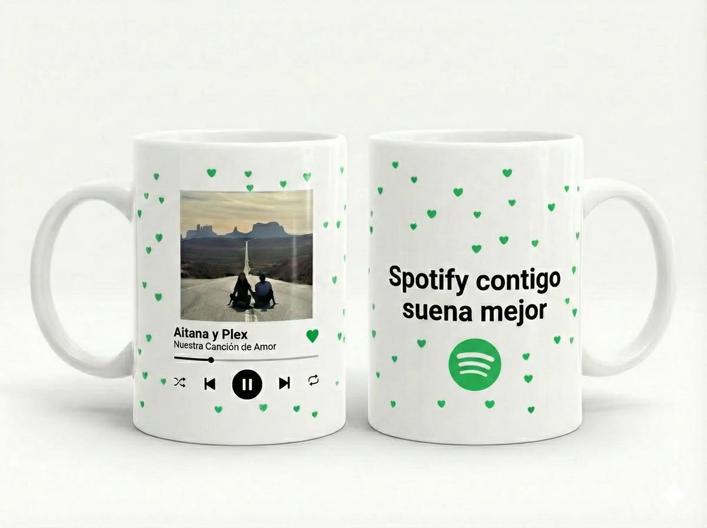 Taza Personalizada - Diseño Reproductor Spotify Romántico TAZAMAGICA