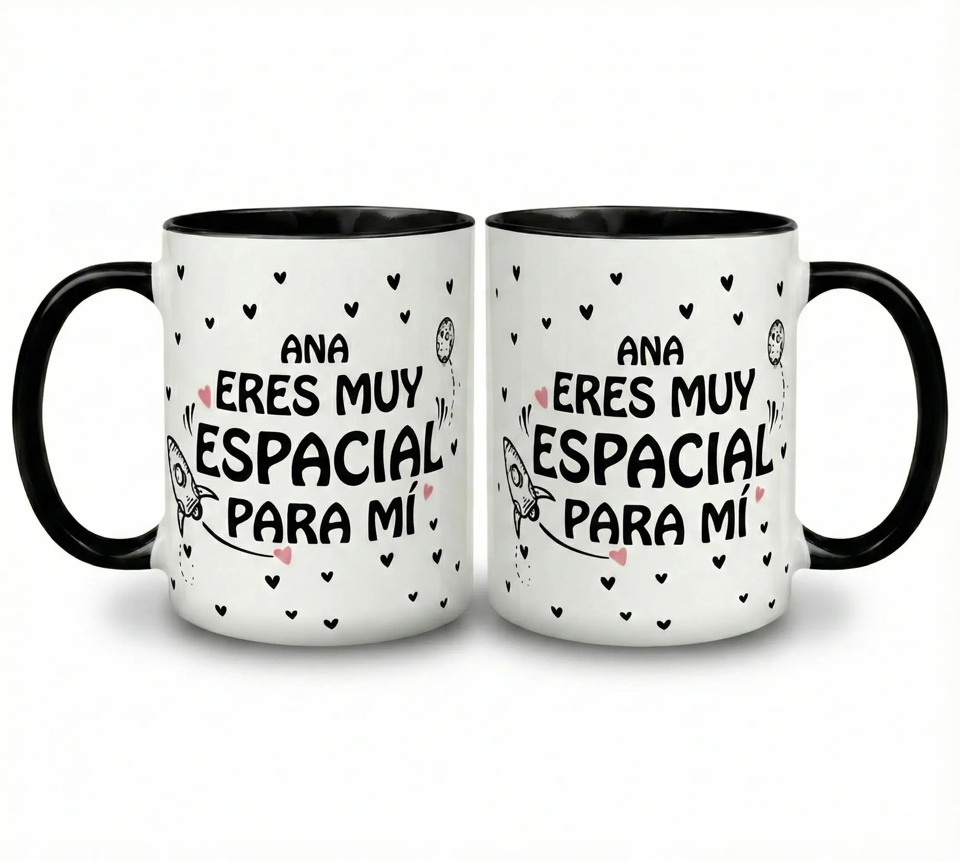 Taza Personalizada - Diseño Romántico "Eres Muy Espacial" TAZAMAGICA