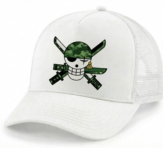 Gorra Zoro One Piece Trucker - Jolly Roger Camuflaje | AnimeWear