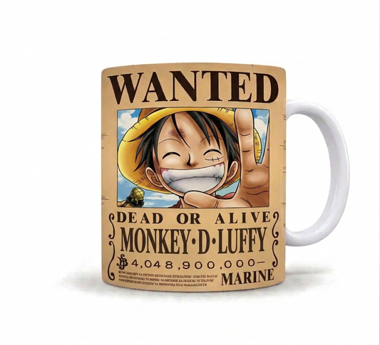 Taza Wanted Luffy One Piece