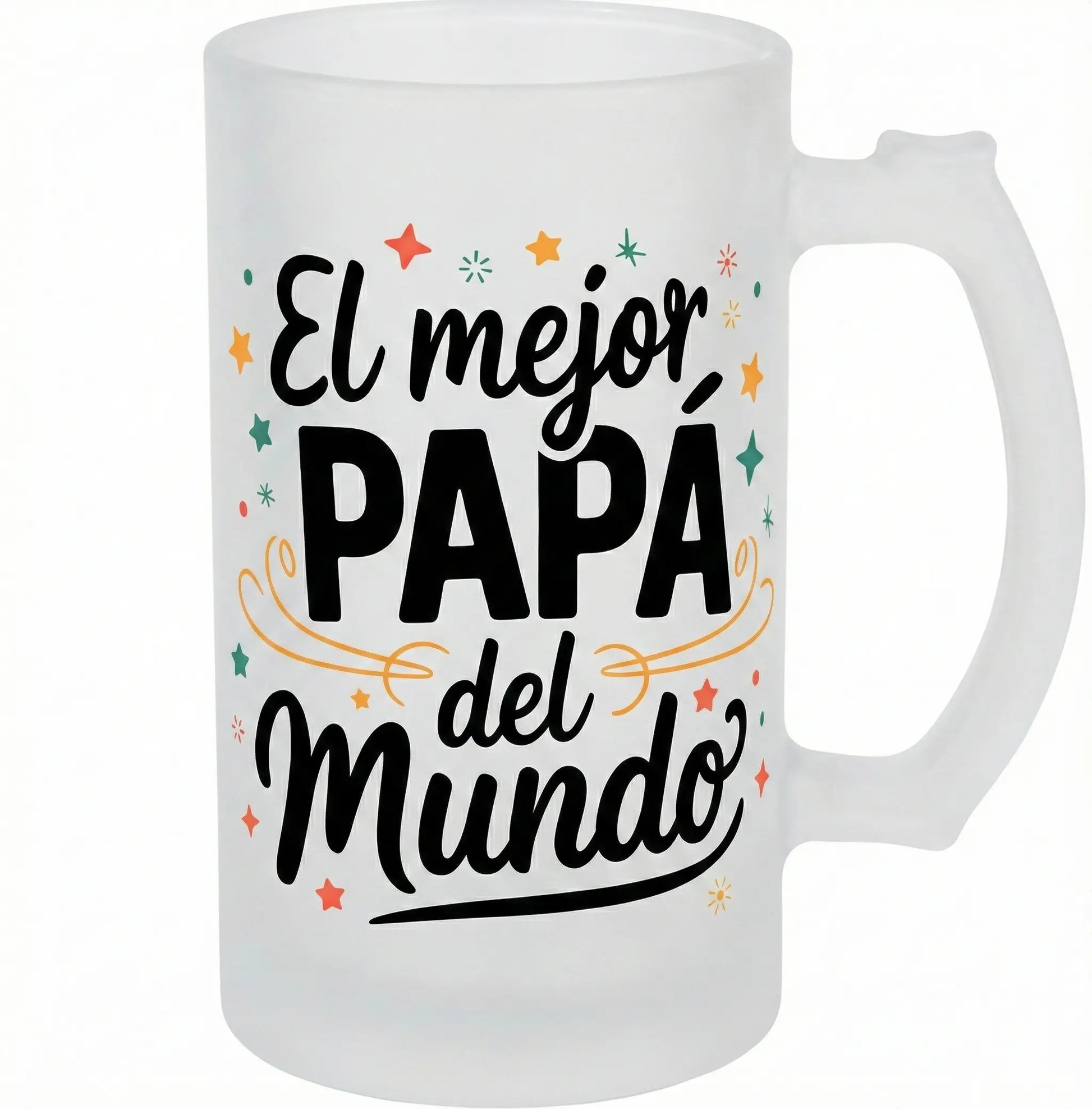 Jarra de Cerveza Esmerilada - El Mejor Papá del Mundo TAZAMAGICA