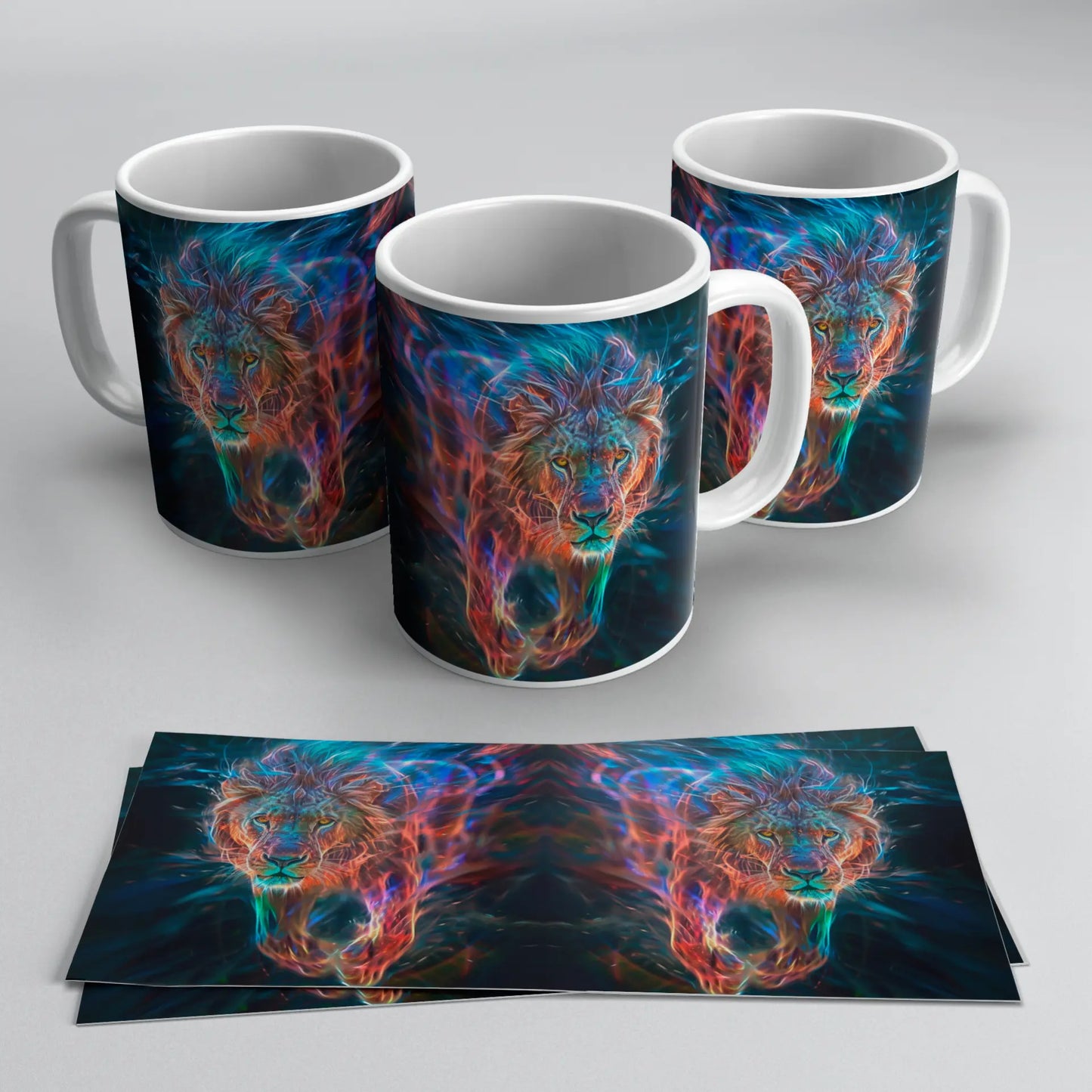 Tazas de Animales Holográficos – Leon TAZAMAGICA