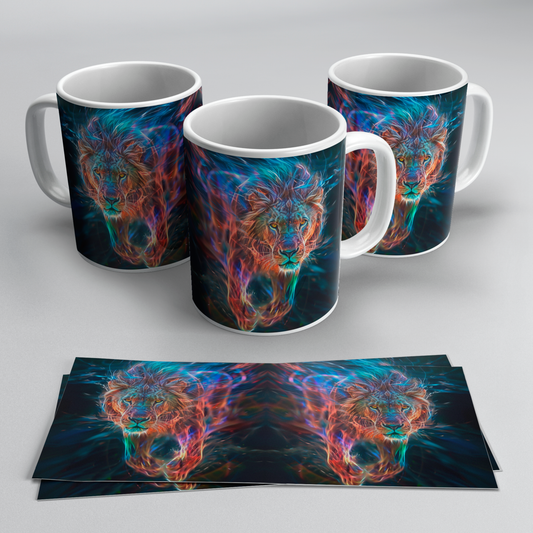Tazas de Animales Holográficos – Leon