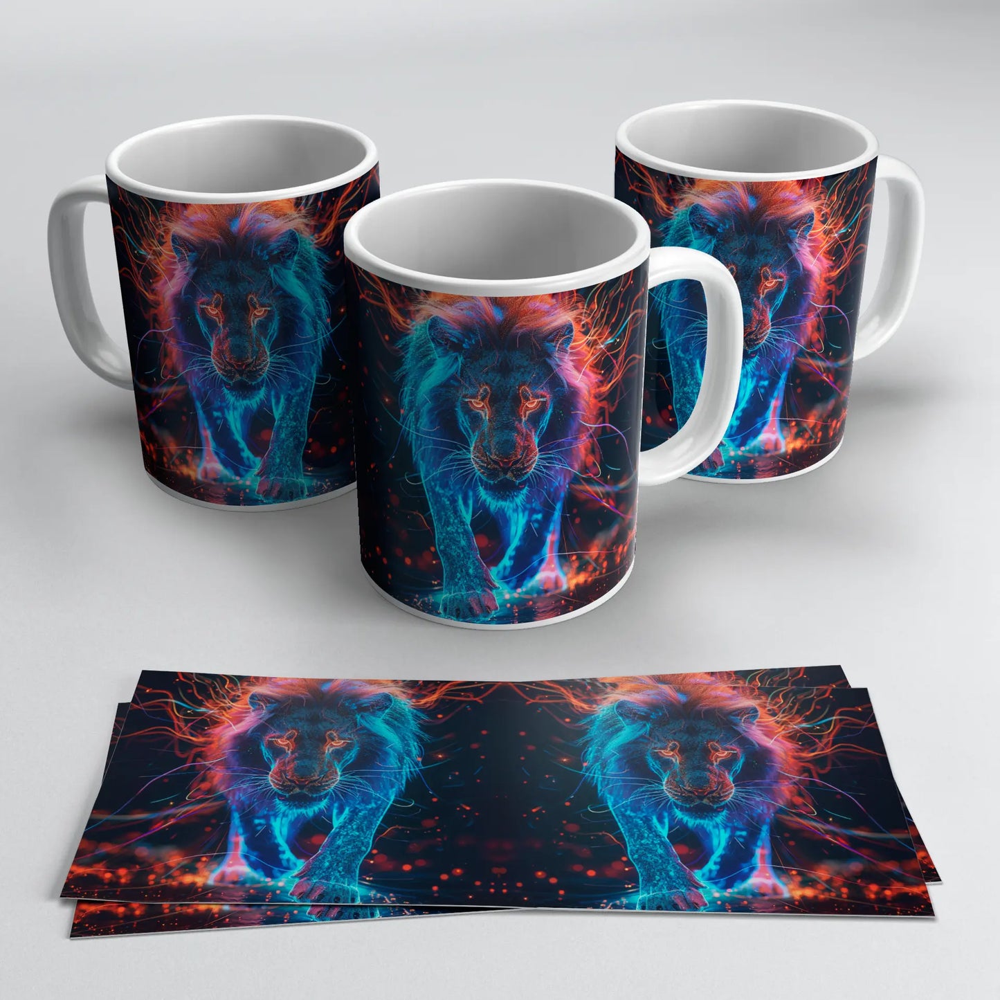 Tazas de Animales Holográficos – Leon TAZAMAGICA