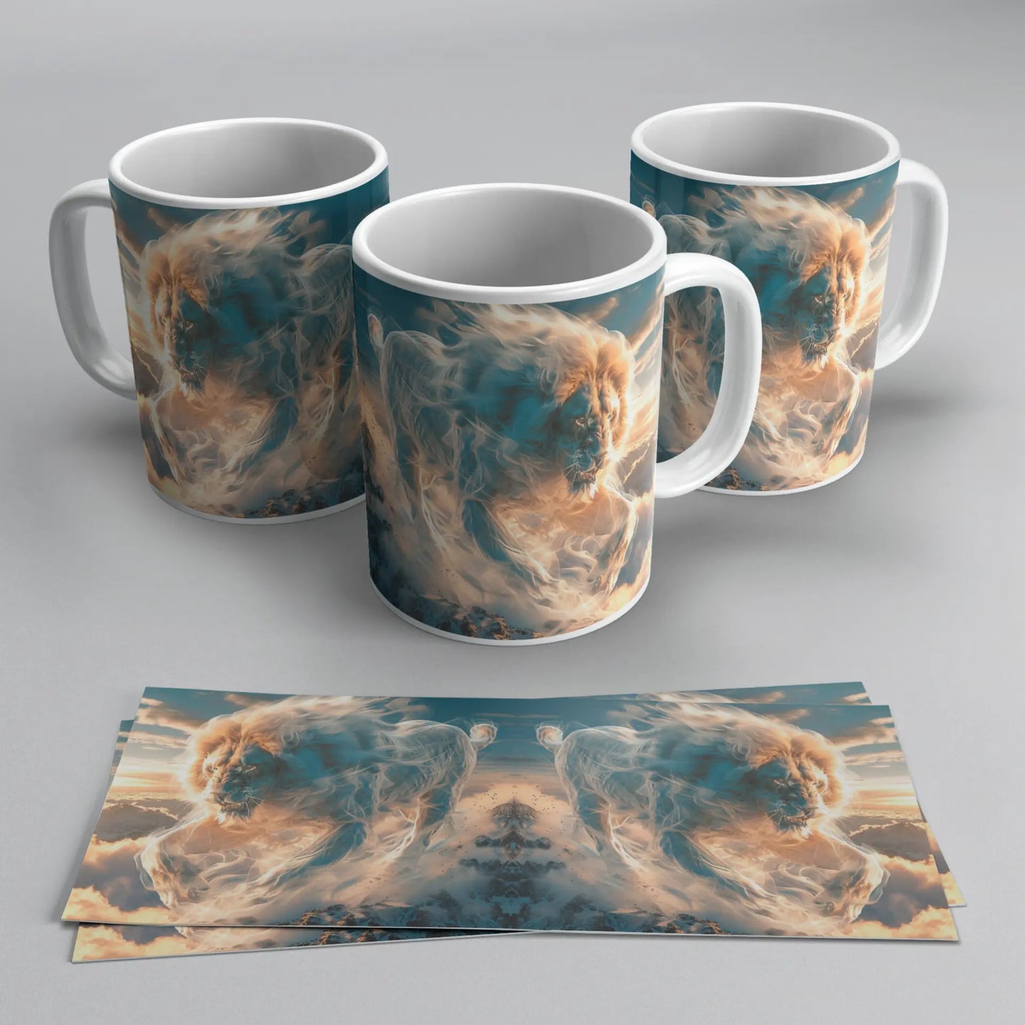 Tazas de Animales Holográficos – Leon TAZAMAGICA