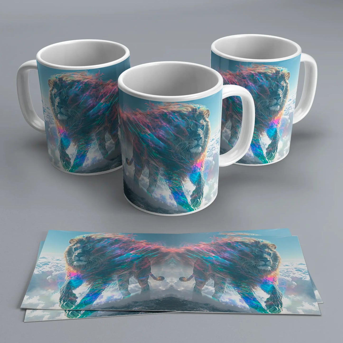 Tazas de Animales Holográficos – Leon TAZAMAGICA