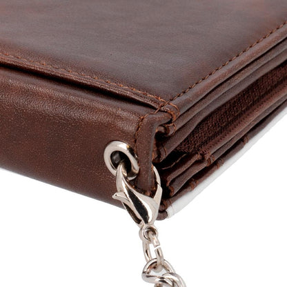 Bolso con Cadena Polipiel Marrón Personalizable – Día de la Madre