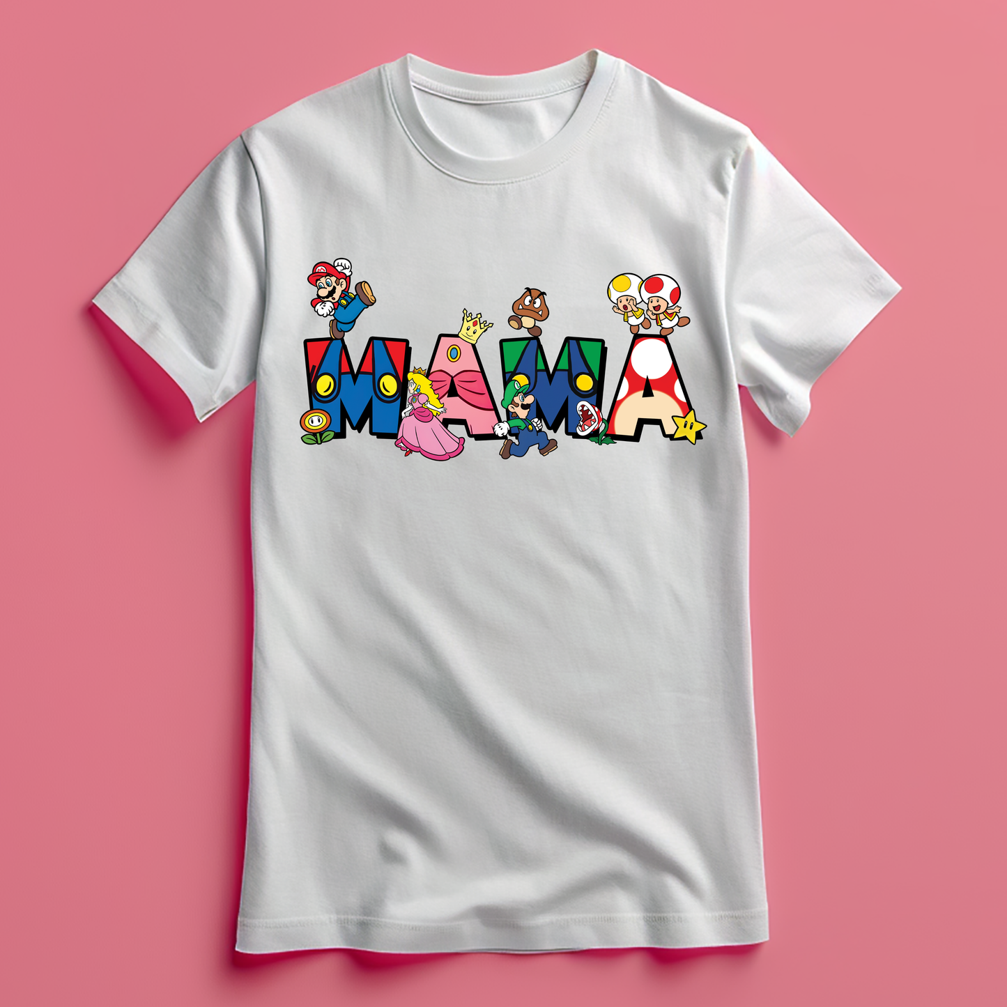 Camiseta Mamá Super Mario Nintendo – Regalo Gamer Día de la Madre