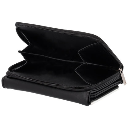 Cartera Monedero 2 en 1 Polipiel Negro Personalizable – Día de la Madre
