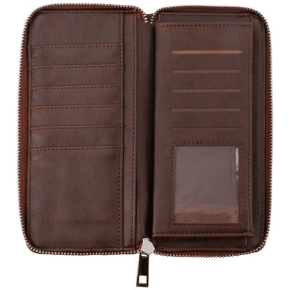 Billetero con Cremallera Polipiel Marrón 10×20 Personalizable – Día de la Madre