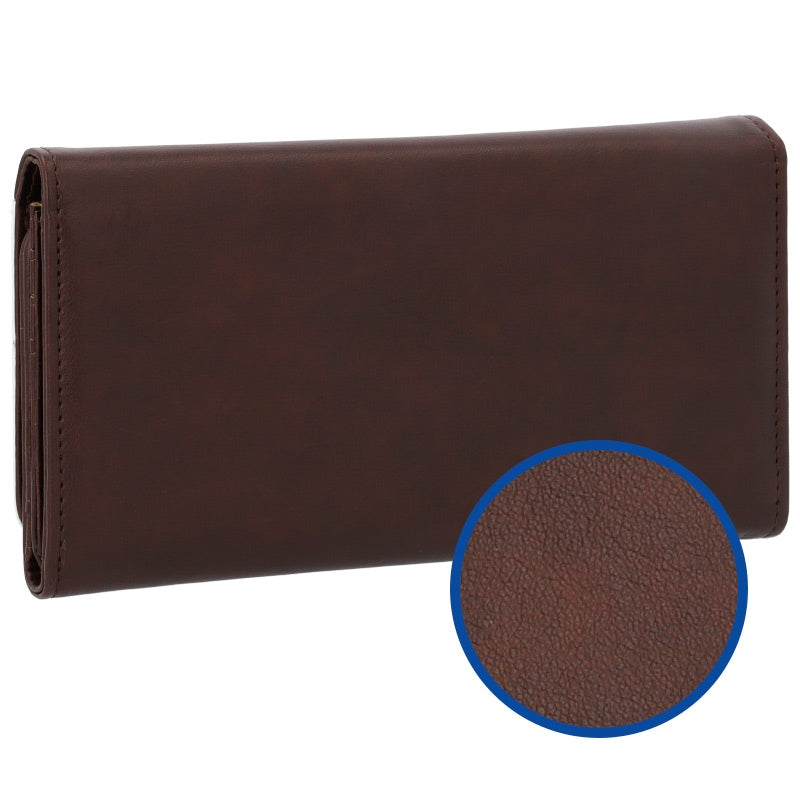 Billetero con Monedero Polipiel Marrón 10×19 Personalizable – Día de la Madre