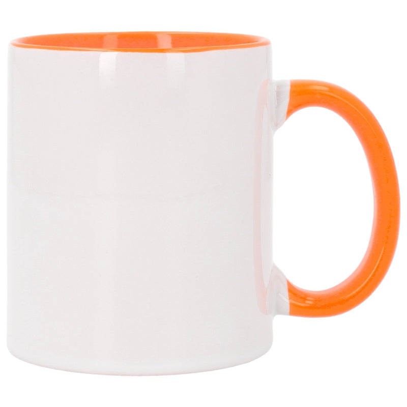Tazas sublimables con interior y asa de color